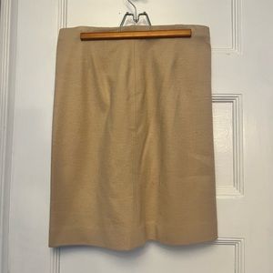 Ann Taylor beige wool pencil skirt